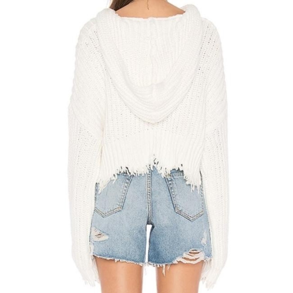 Wildfox White Marley Hooded Sweater - Picture 3 of 4